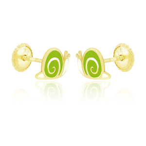Snugums The Snail Earrings - Green