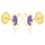 GS Papillon Earrings - Purple/White