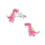 Pink Dino Earrings
