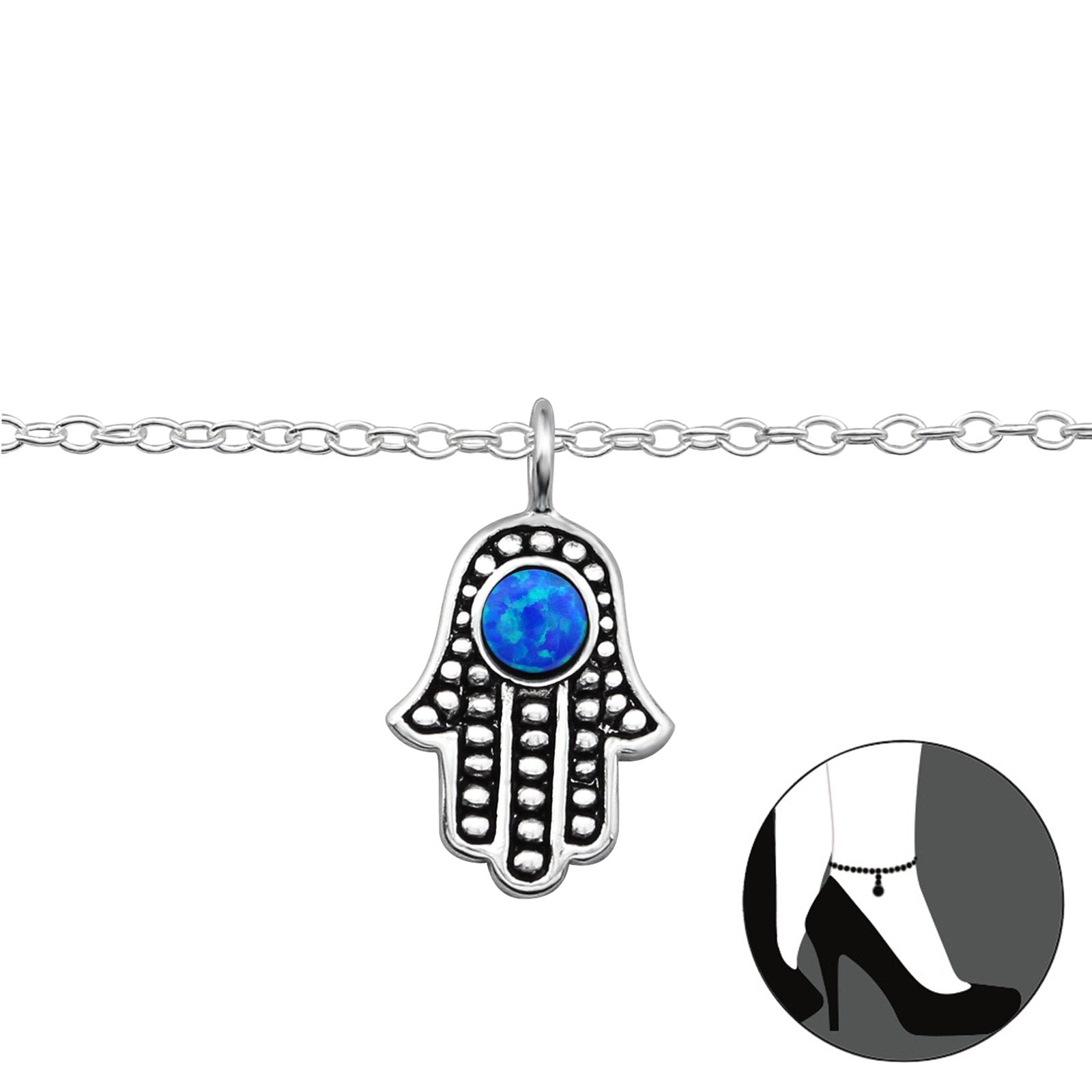 Hamsa Anklet