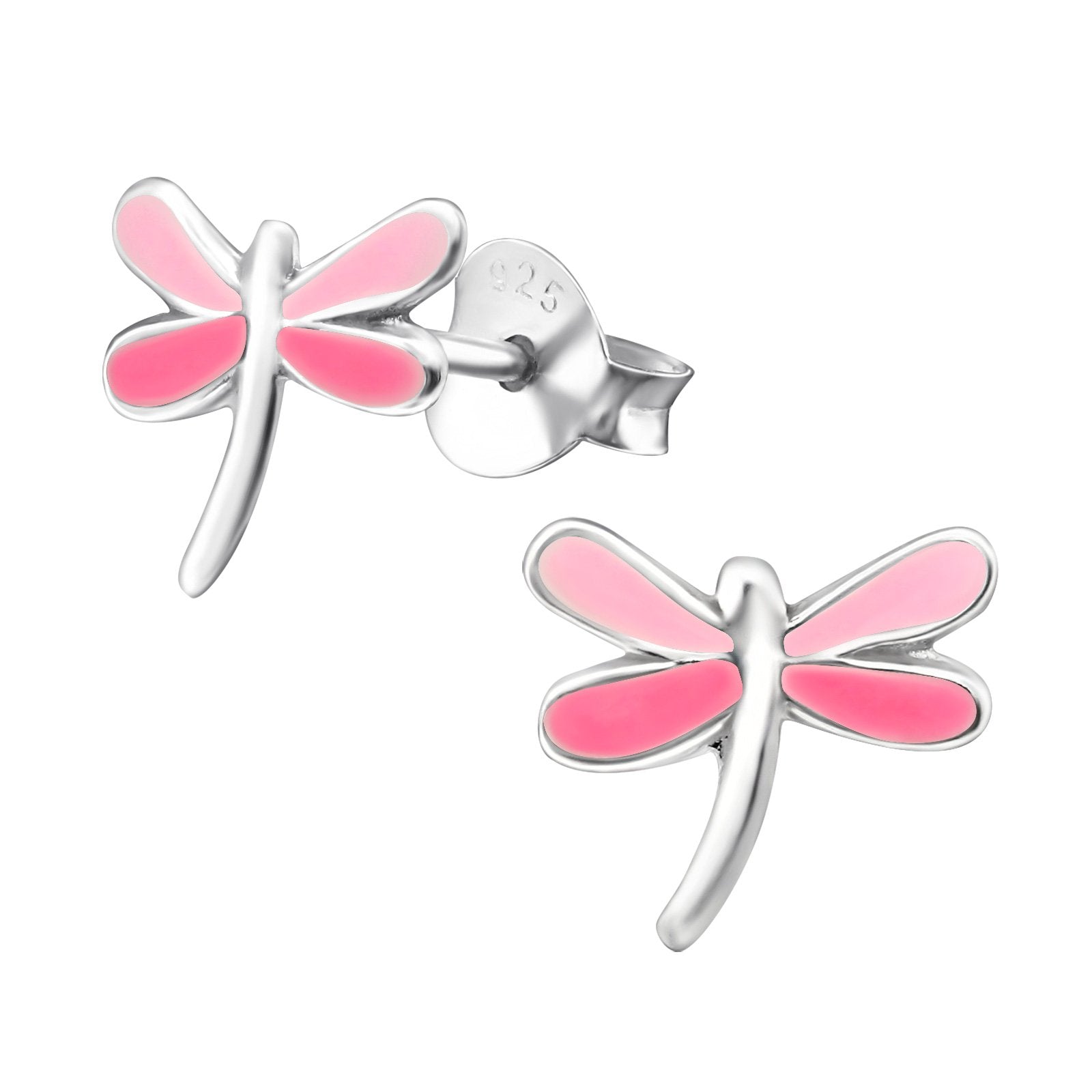 Light Pink And Hot Pink Dragonfly Earrings