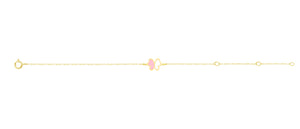 Papillion Bracelet - Pink / White