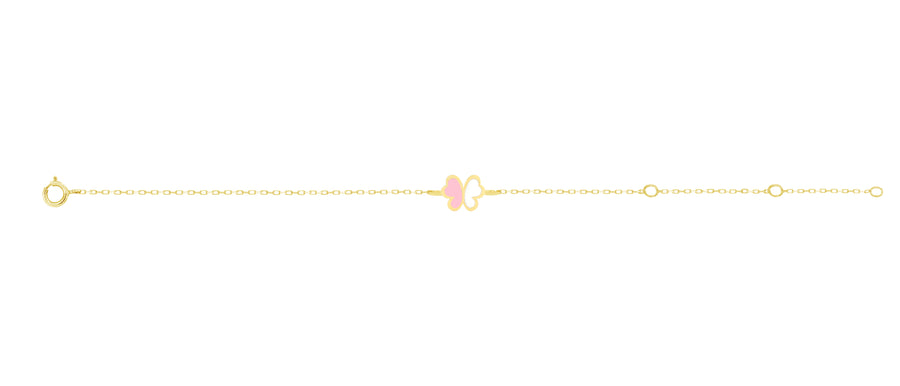 Papillion Bracelet - Pink / White