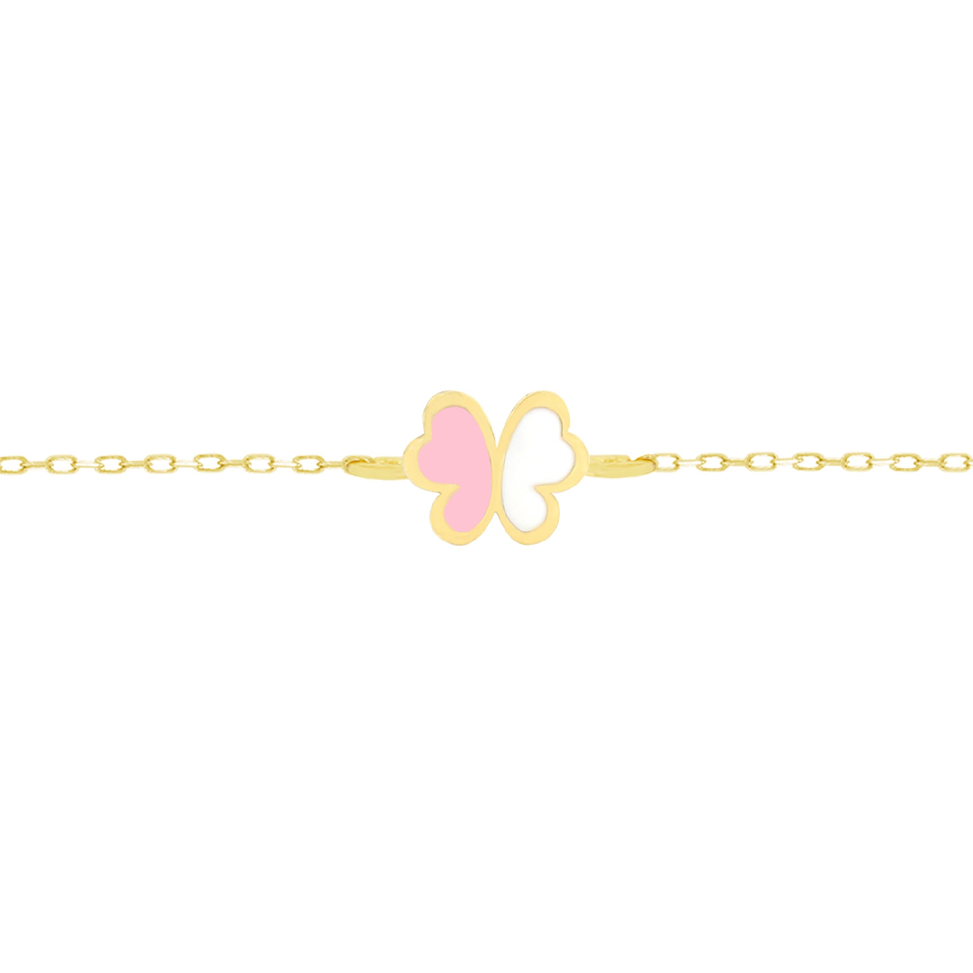 Papillion Bracelet - Pink / White