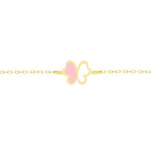 Papillion Bracelet - Pink / White