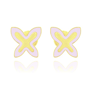 Rose Papillon Earrings