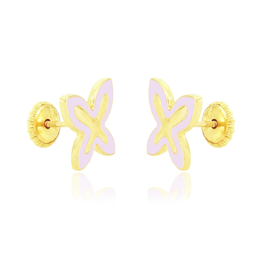 Rose Papillon Earrings