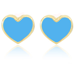 Shape of My Heart Earrings - Blue
