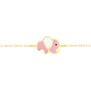 Pink Elephant Bracelet
