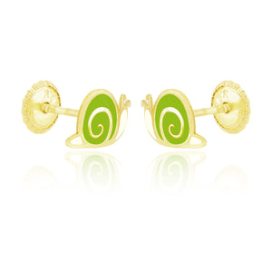 Snugums The Snail Earrings - Green