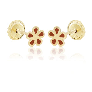 Flower Power Earrings - Orange