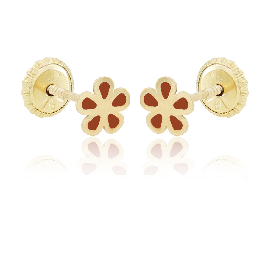 Flower Power Earrings - Orange