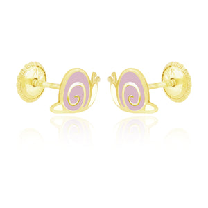 Snugums The Snail Earrings - Pink
