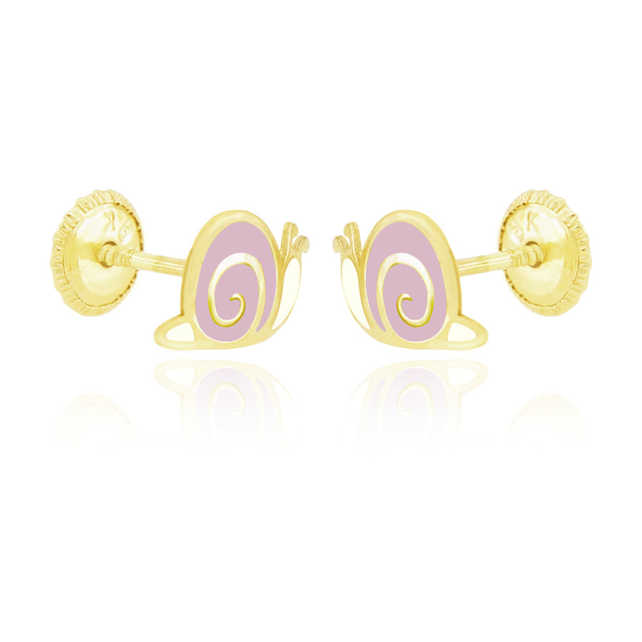 Snugums The Snail Earrings - Pink