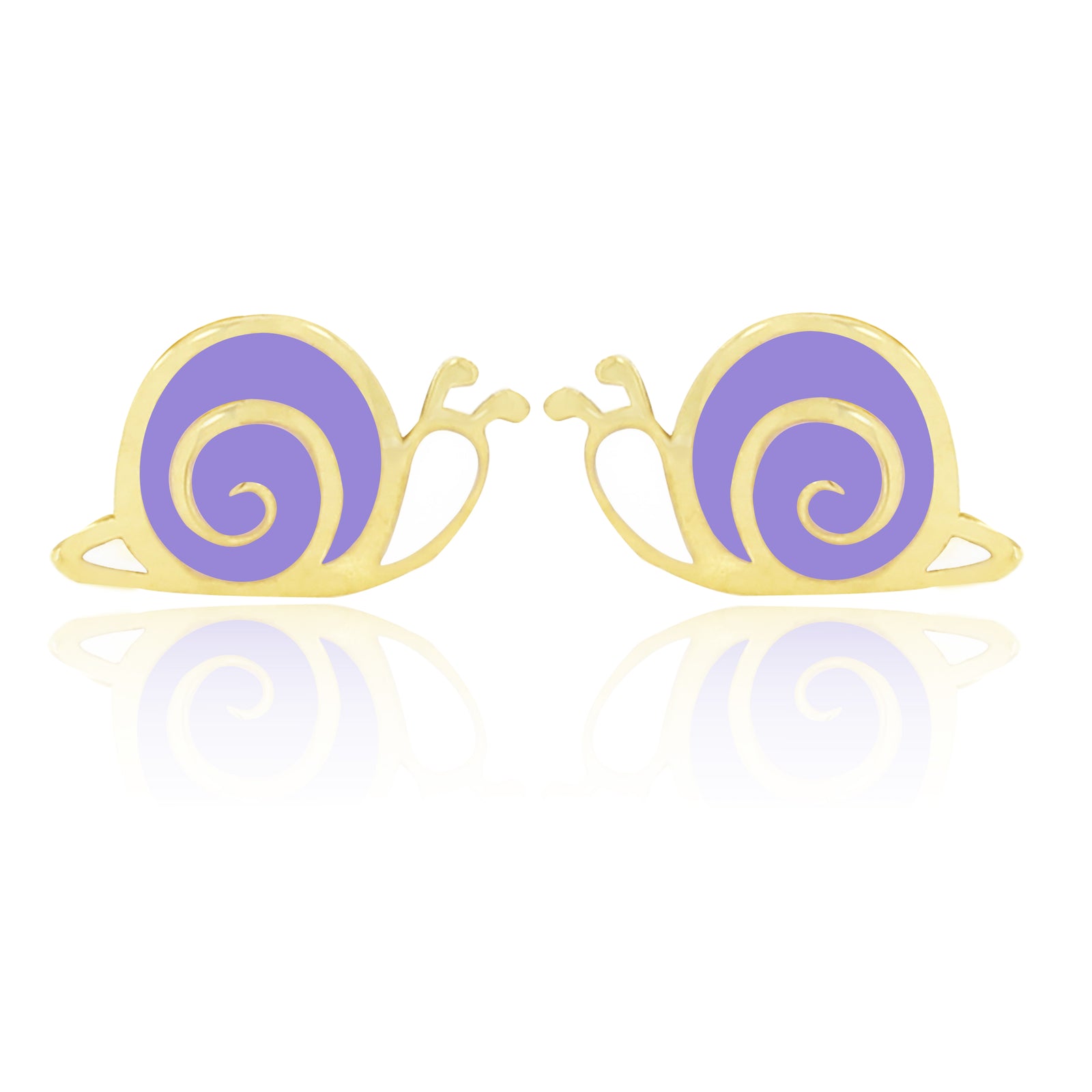 Snugums The Snail Earrings  - Purple