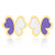 GS Papillon Earrings - Purple/White
