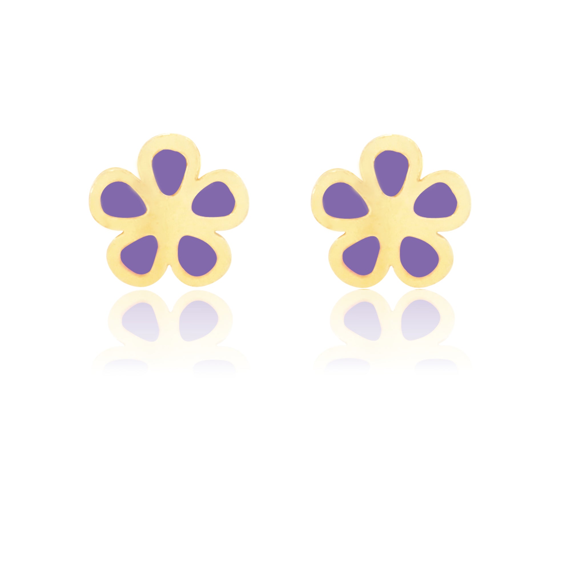 Flower Power Earrings - Purple