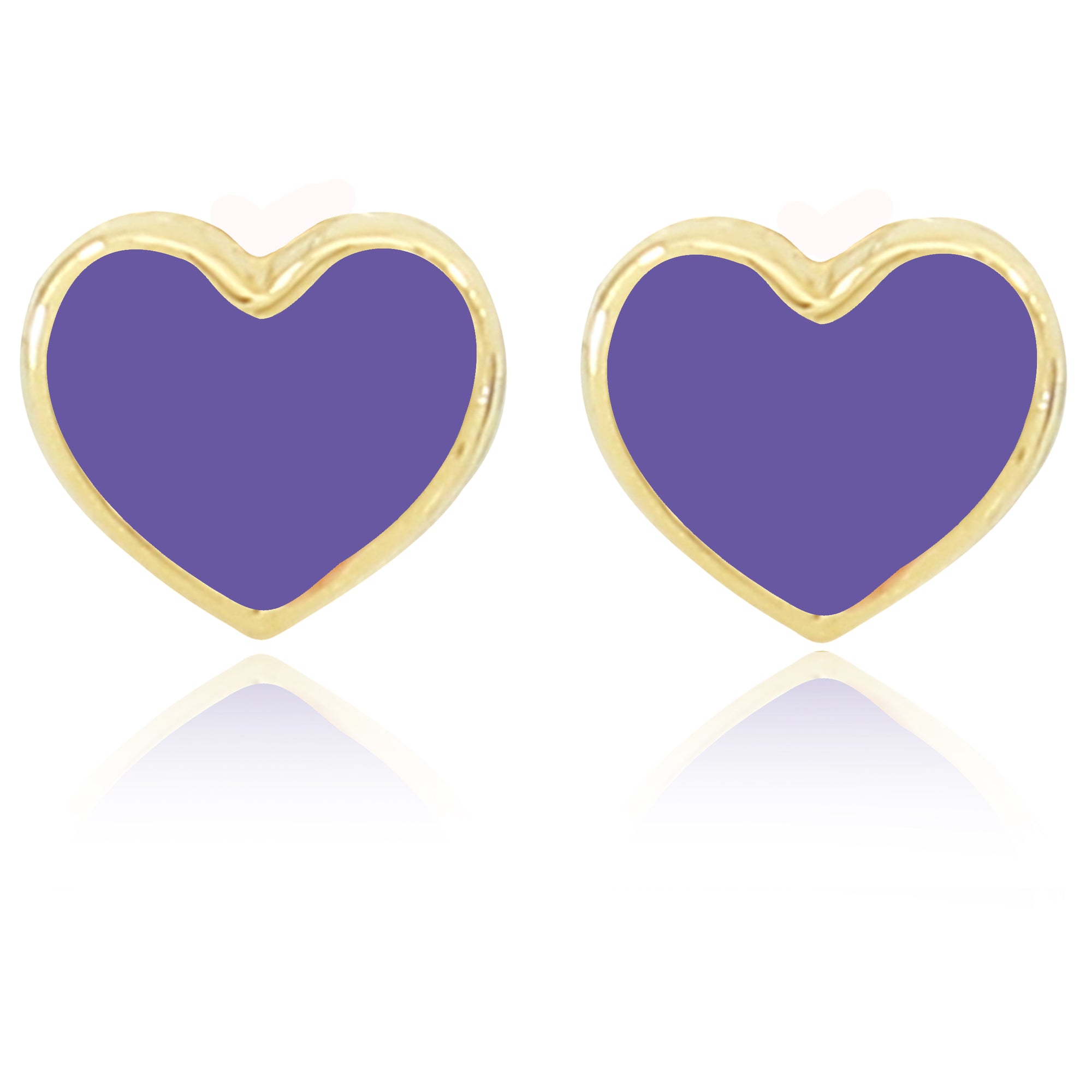 Shape of My Heart Earrings - Purple