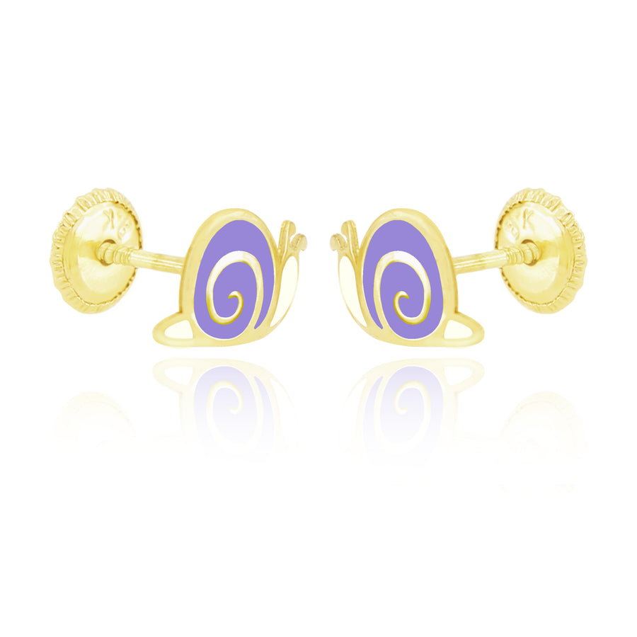 Snugums The Snail Earrings  - Purple