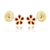 Flower Power Earrings - Red