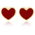 Shape of My Heart Earrings - Red