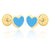 Shape of My Heart Earrings - Blue