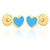 Shape of My Heart Earrings - Blue