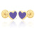 Shape of My Heart Earrings - Purple